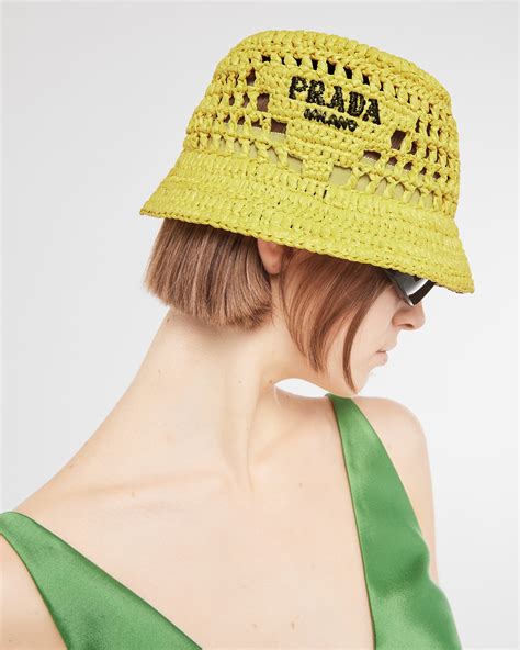 cappello prada costo|Cappello da pescatore in rafia in Beige .